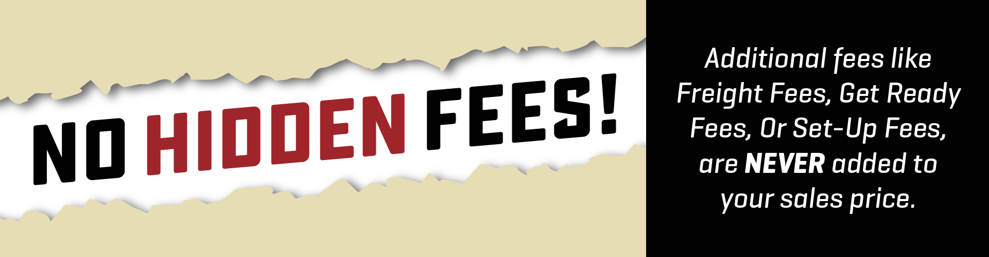 No Hidden Fees At Bish's RV - Read More!